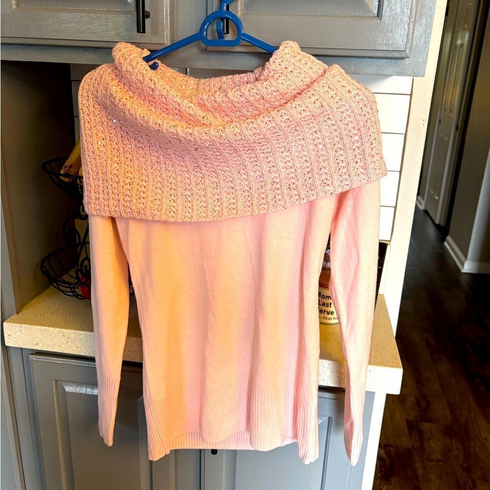 Pink Off-Shoulder Women's Sweater by NY and Co. NWT